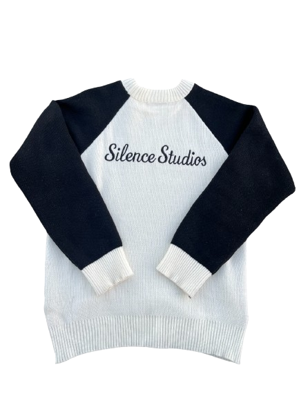 Raglan Knit Sweater (Black/White)