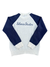 Raglan Knit Sweater (Navy Blue/White)