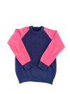 Raglan Knit Sweater (Navy Blue/Pink)
