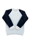 Raglan Knit Sweater (Black/White)
